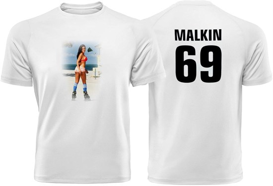 Футболка белая, цветной принт с двух сторон 2318